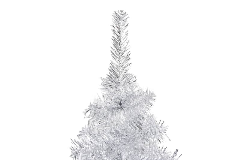 Plastgran med LED och julgranskulor silver 150 cm PET - Inredning & dekor - Julpynt & helgdekoration - Julpynt & juldekoration - Plastgran