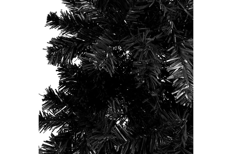 Plastgran smal med LED och kulor svart 150 cm - Inredning & dekor - Julpynt & helgdekoration - Julpynt & juldekoration - Plastgran
