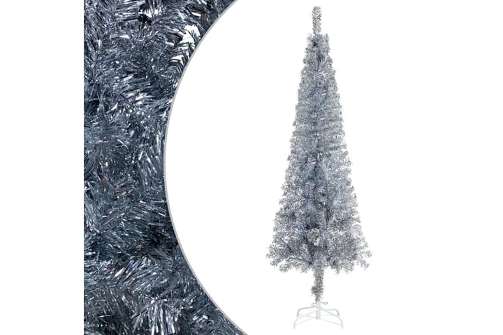 Smal plastgran med LED silver 150 cm - Inredning & dekor - Julpynt & helgdekoration - Julpynt & juldekoration - Plastgran