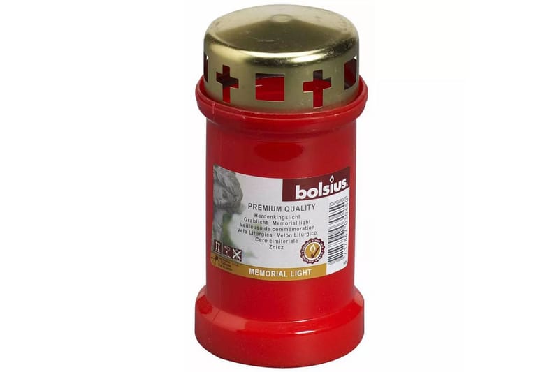 Bolsius Gravljus m. lock 12 st röd 103620188041 - Inredning & dekor - Ljus & dofter - Stearinljus - Gravljus