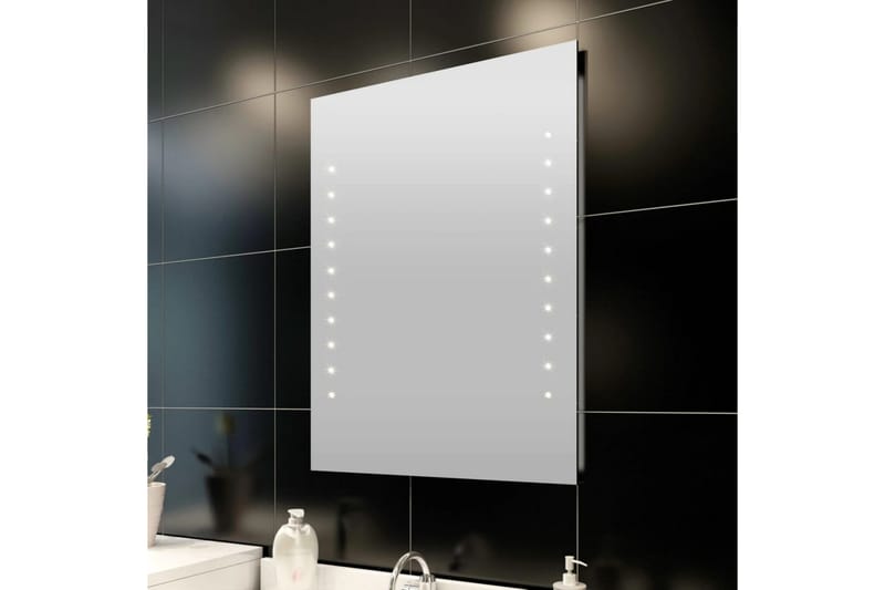 Badrumsspegel med LED-lampor 50x60 cm (LxH) - Silver - Inredning & dekor - Speglar - Badrumsspegel