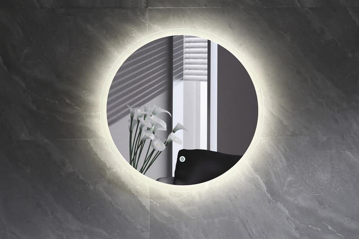 Spegel Bathlife Skina 600 - Vit - Belysning - Badrumsbelysning - Badrumsspegel med belysning