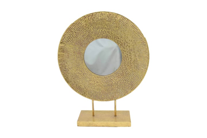 SPEGEL Metallram På Fot Guld Ø50 cm Guld - Inredning & dekor - Speglar - Bordsspegel
