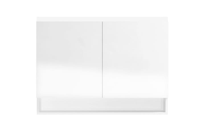 Spegelskåp för badrum vit 80x15x60 cm MDF - Vit - Inredning & dekor - Speglar - Spegelmöbler - Spegelskåp