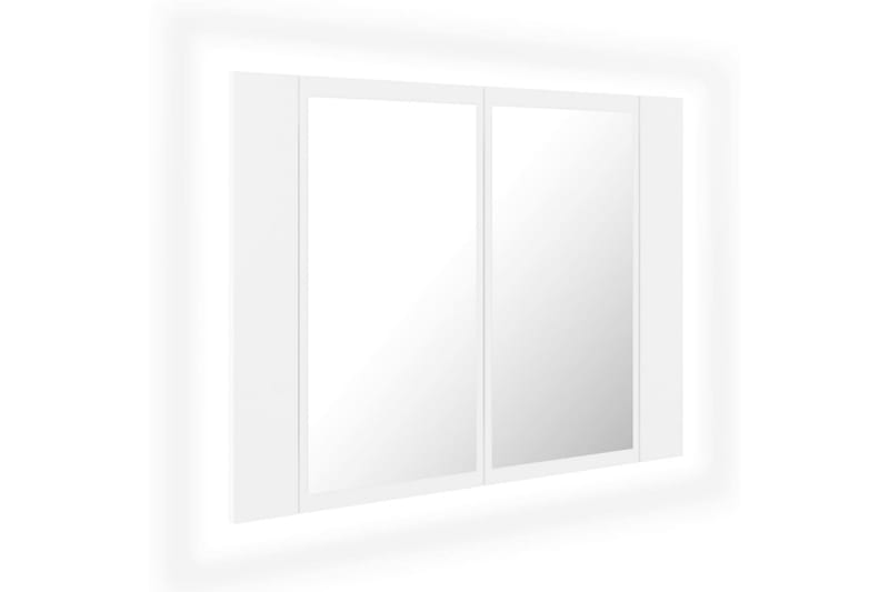 Spegelskåp med LED vit 60x12x45 cm - Vit - Inredning & dekor - Speglar - Spegelmöbler - Spegelskåp