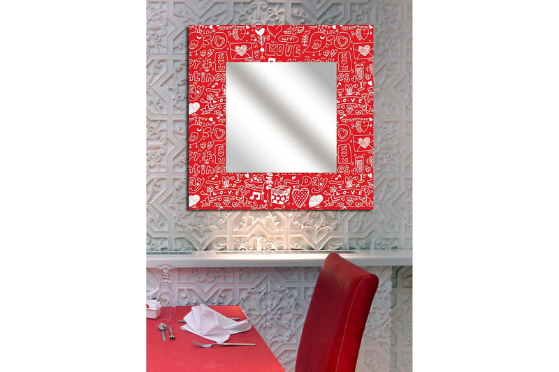 ELISTA Dekorspegel 50x50 cm Christmas Love Plexiglas