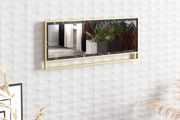 LANGSTRAAT Spegel 90 cm Guld/Svart - Inredning & dekor - Speglar - Väggspegel