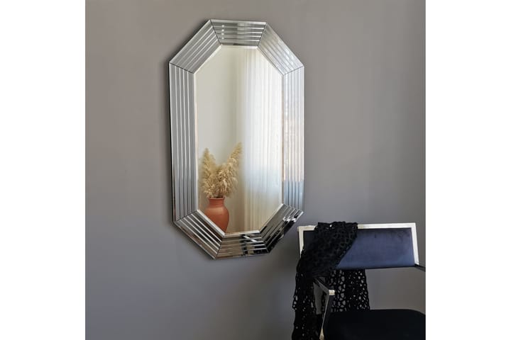 LOSADO Dekorationsspegel 100 cm Silver - Inredning & dekor - Speglar - Väggspegel