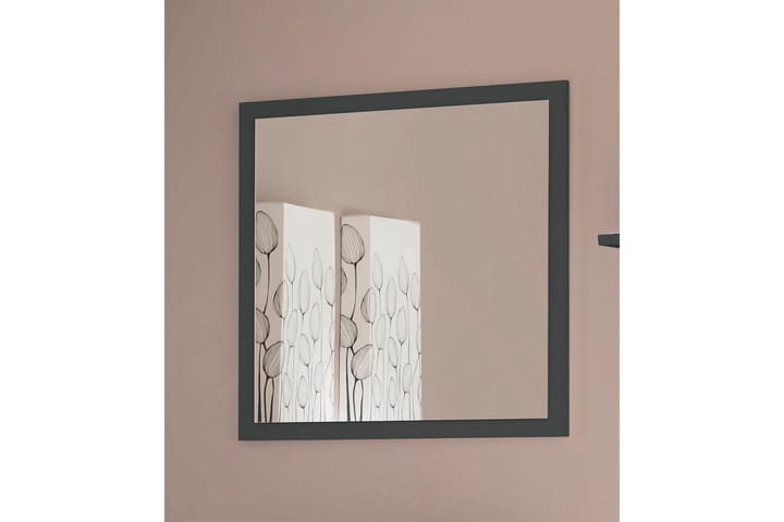 MAGENA Spegel 60x60 cm Vägghängd Antracit Högglans - Inredning & dekor - Speglar - Väggspegel
