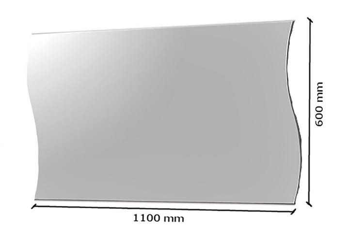 ONDES Spegel 110x60 cm Vägghängd Vit Högglans - Inredning & dekor - Speglar - Väggspegel