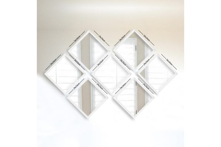PURMERZID Spegel Vit|Silver - Inredning & dekor - Speglar - Väggspegel