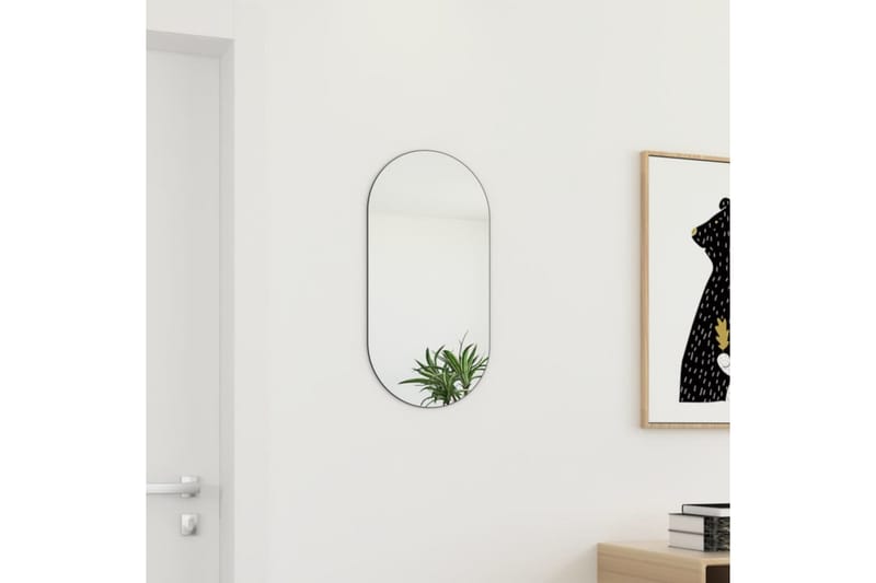 Spegel 60x30 cm glas - Vit - Inredning & dekor - Speglar - Väggspegel