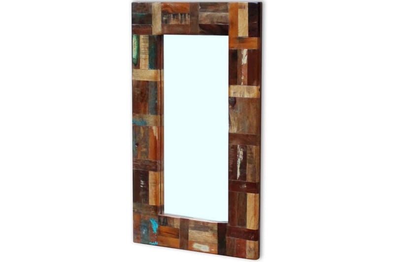 Spegel massivt återvunnet trä 80x50 cm - Flerfärgad - Inredning & dekor - Speglar - Väggspegel