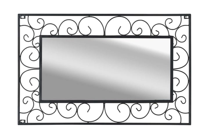 Trädgårdsspegel rektangulär 50x80 cm svart - Svart - Inredning & dekor - Speglar - Väggspegel