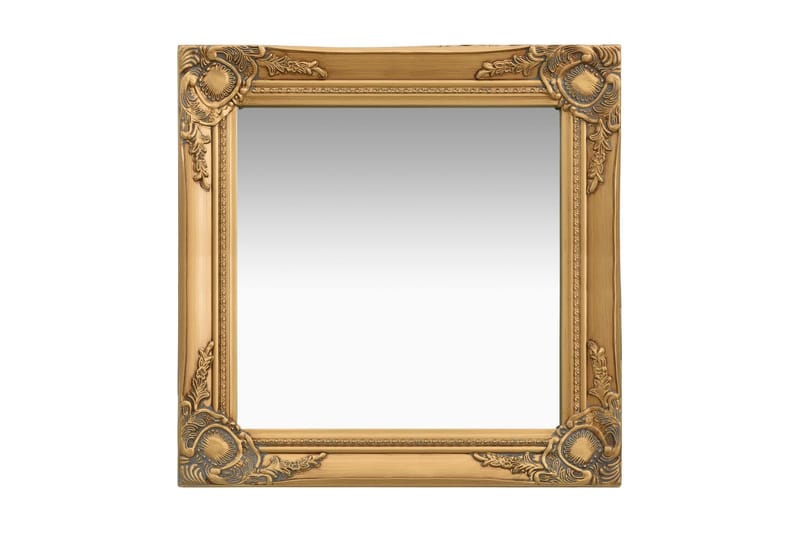 Väggspegel barockstil 50x50 cm guld - Guld - Inredning & dekor - Speglar - Väggspegel