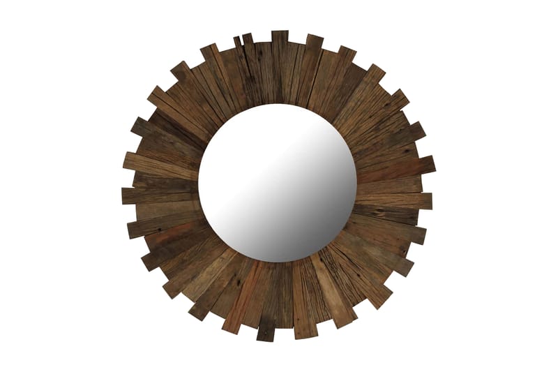 Väggspegel massivt återvunnet trä 70 cm - Brun - Inredning & dekor - Speglar - Väggspegel