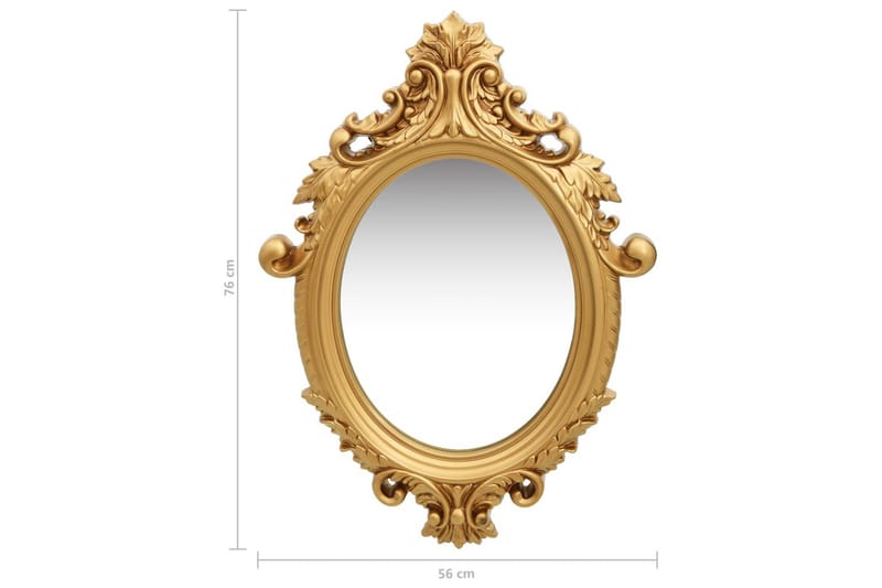 Väggspegel slottsstil 56x76 cm guld - Inredning & dekor - Speglar - Väggspegel