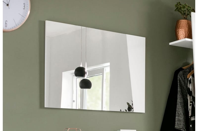VEGENA Spegel 80x60 cm Vägghängd Vit Högglans