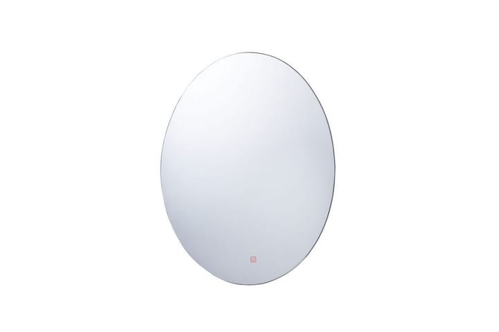 CLERMAIN Spegel Oval med LED-Belysning Silver