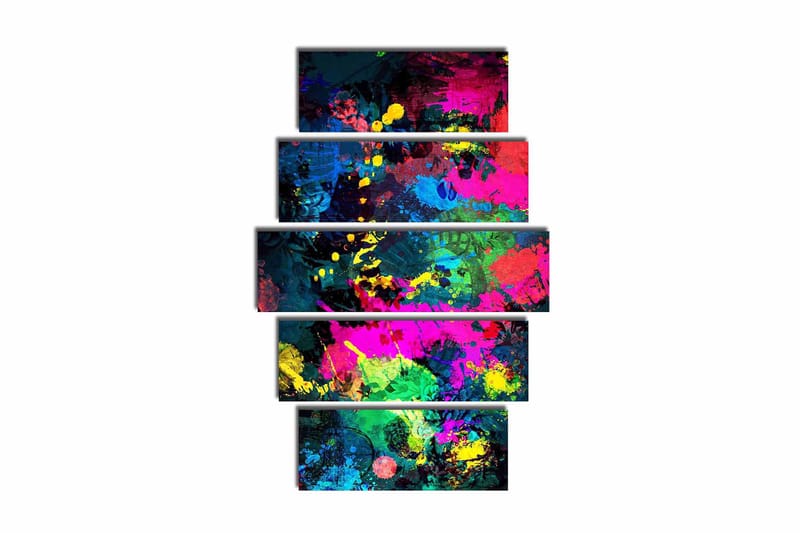 CANVASTAVLA 5-pack Flerfärgad 19x60 cm - Inredning & dekor - Tavlor & konst - Canvastavla