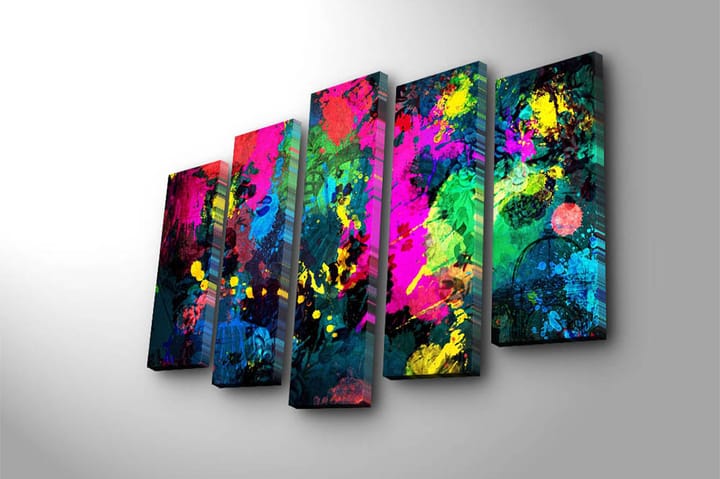 CANVASTAVLA 5-pack Flerfärgad 19x60 cm - Inredning & dekor - Tavlor & konst - Canvastavla