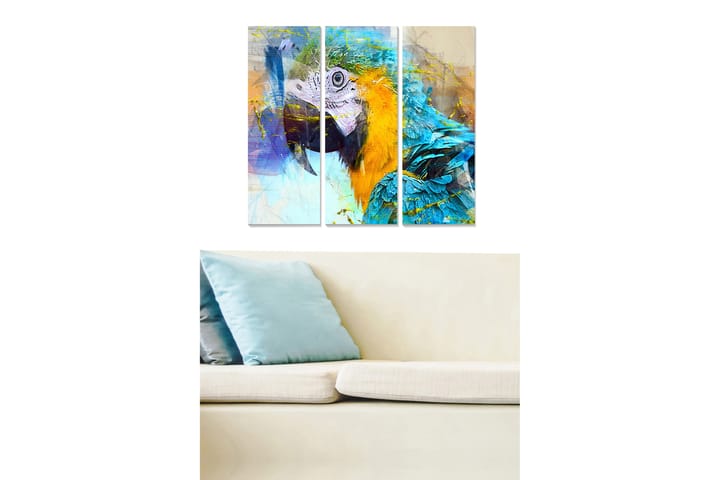 CANVASTAVLA Abstract 3-pack Flerfärgad 20x50 cm - Inredning & dekor - Tavlor & konst - Canvastavla