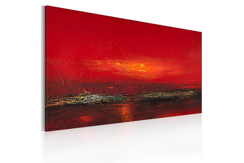 CANVASTAVLA Röd solnedgång över havet  120x60 cm