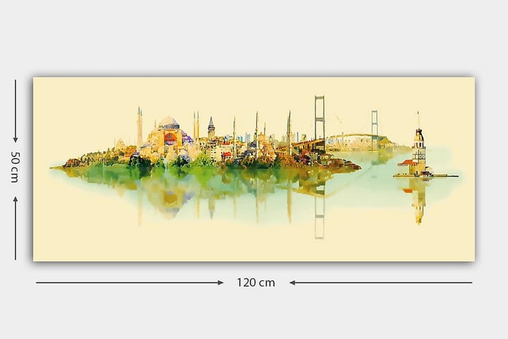 CANVASTAVLA YTY Cities & Countries Flerfärgad 120x50 cm - Inredning & dekor - Tavlor & konst - Canvastavla