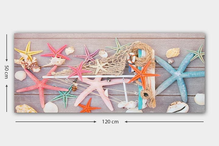 CANVASTAVLA YTY Nautical & Beach Flerfärgad 120x50 cm - Inredning & dekor - Tavlor & konst - Canvastavla