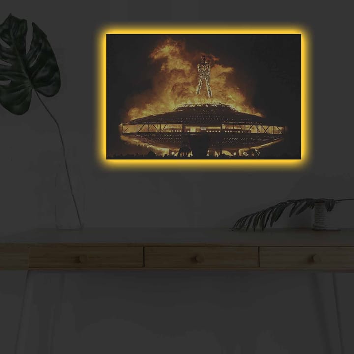DEKORATIV CANVASTAVLA med LED 45x70 cm Flerfärgad - Inredning & dekor - Tavlor & konst - Canvastavla