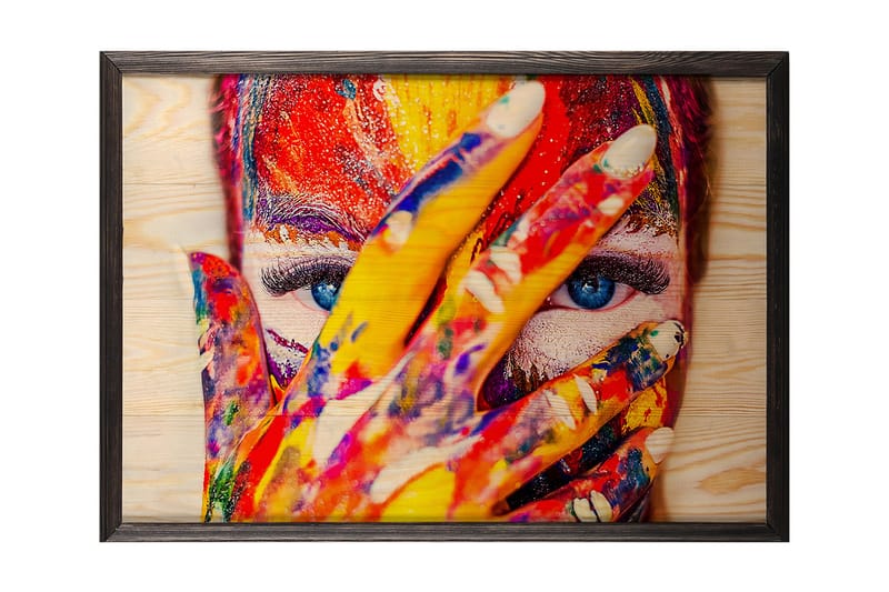 DEKORATIV INRAMAD målning 50x70 cm - Inredning & dekor - Tavlor & konst - Canvastavla