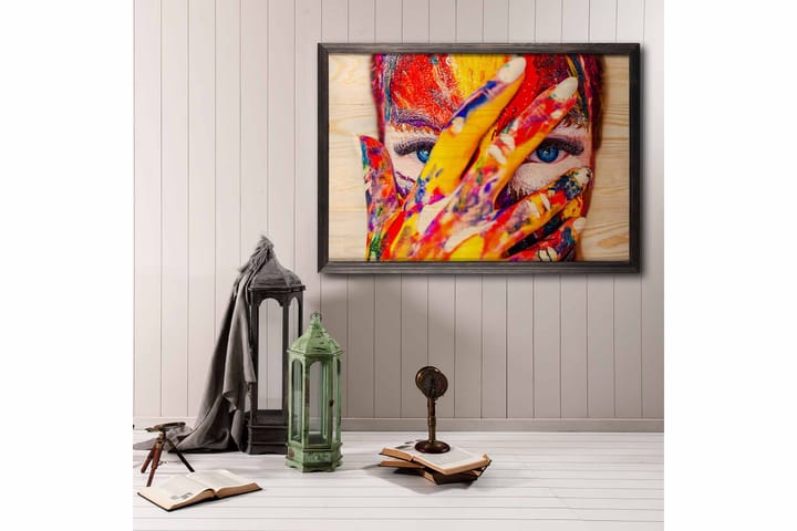 DEKORATIV INRAMAD målning 50x70 cm - Inredning & dekor - Tavlor & konst - Canvastavla