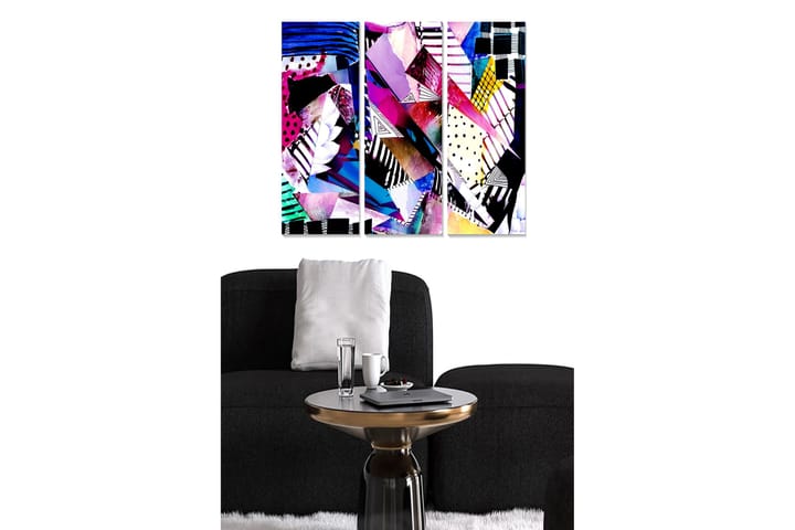 DEKORATIV MDF-MÅLNING 3-Delar 20x50 cm Flerfärgad - Inredning & dekor - Tavlor & konst - Canvastavla