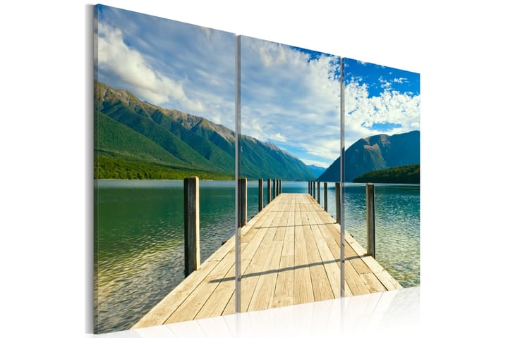 TAVLA A pier on the lake 90x60 - Artgeist sp. z o. o. - Inredning & dekor - Tavlor & konst - Canvastavla