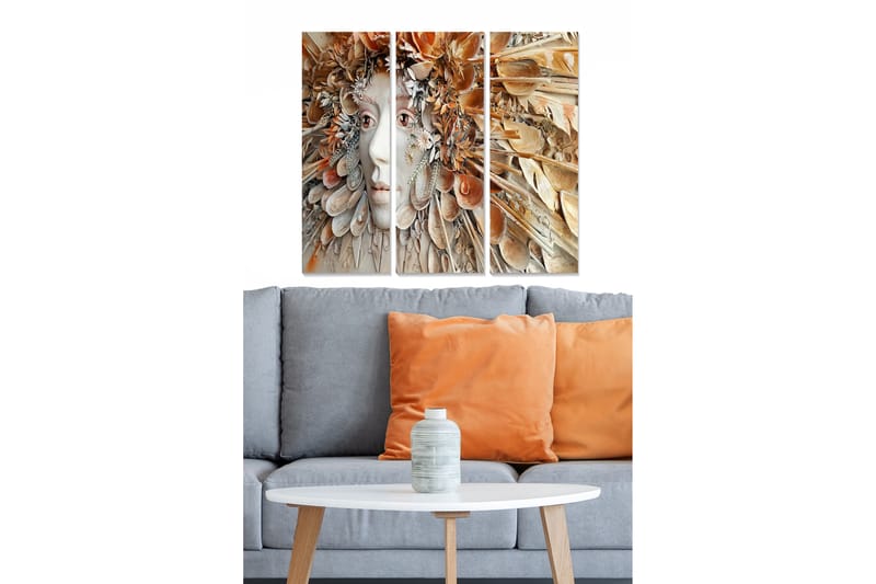 Tavla Abstract 3-Pack Flerfärgad 20X50 - 20x50 cm - Inredning & dekor - Tavlor & konst - Canvastavla