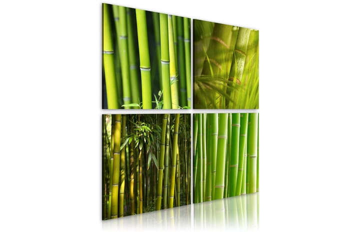 Tavla Bambu 80X80 Grön|Beige
