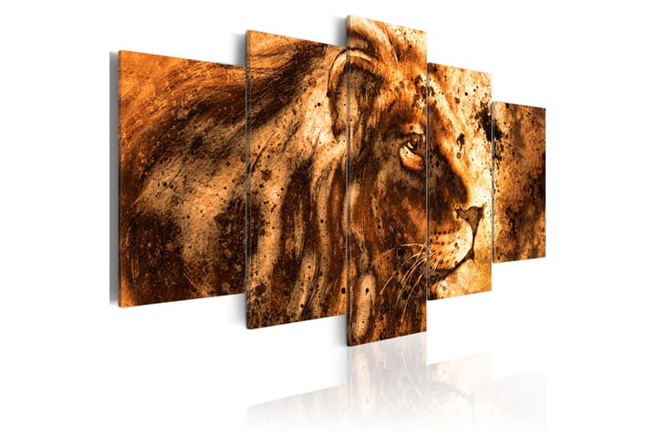 Tavla Beautiful Lion 100X50 Orange|Brun