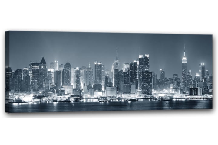Tavla Canvas Manhattan Blå 150X60