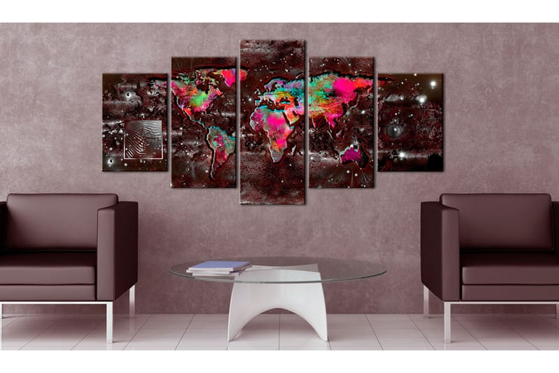 Tavla Colourful Extravagance 100X50 Flerfärgad - Världskartor - Inredning & dekor - Tavlor & konst - Canvastavla