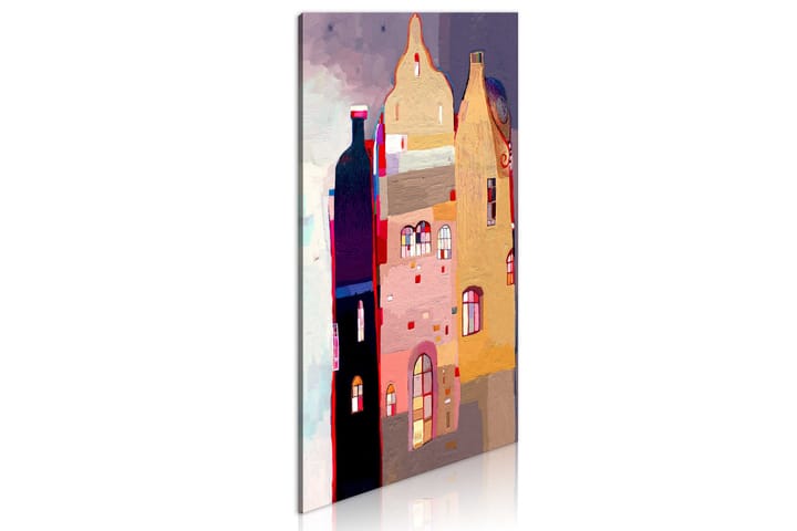 Tavla Fabulous Townhouse 40X80 Flerfärgad Tavlor för barn - Artgeist sp. z o. o. - Inredning & dekor - Tavlor & konst - Canvastavla