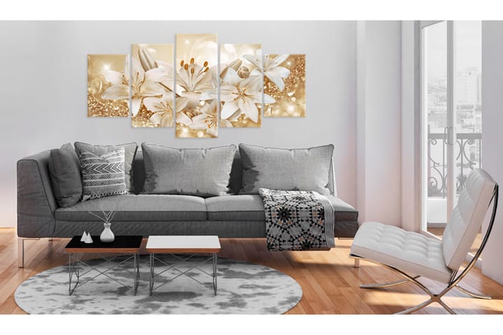 Tavla Golden Bouquet 200X100 Beige - Artgeist sp. z o. o. - Inredning & dekor - Tavlor & konst - Canvastavla