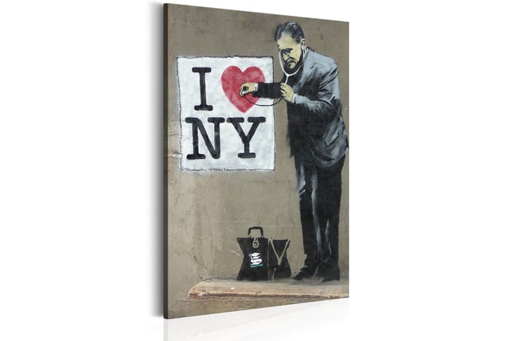 TAVLA I Love New York by Banksy 80x120 - Inredning & dekor - Tavlor & konst - Canvastavla