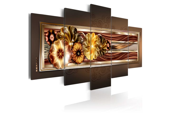Tavla In Golden Waves 200X100 Brun - Abstrakt - Inredning & dekor - Tavlor & konst - Canvastavla