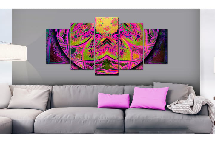 Tavla Mandala Pink Power 100X50 Flerfärgad - Artgeist sp. z o. o. - Inredning & dekor - Tavlor & konst - Canvastavla