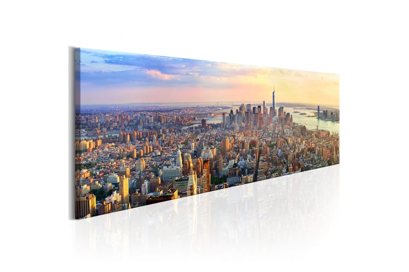 Tavla New York Panorama 150X50 Flerfärgad Städer
