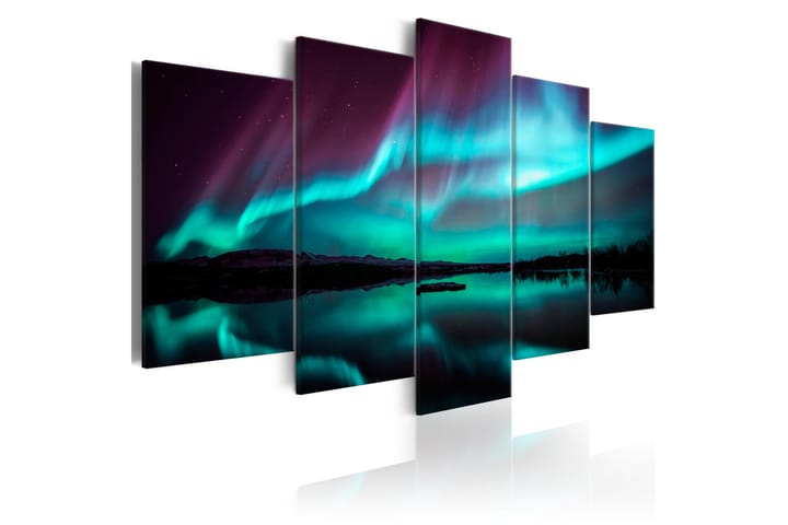 Tavla Night Light Ii 200X100 Grön|Flerfärgad - Landskap - Inredning & dekor - Tavlor & konst - Canvastavla