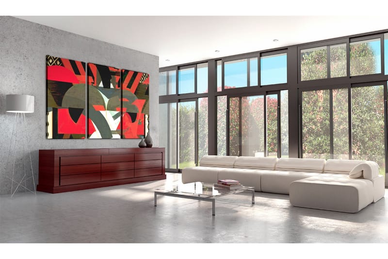 Tavla Pattern Of Abstract Forms 120X80 Röd|Flerfärgad - Artgeist sp. z o. o. - Inredning & dekor - Tavlor & konst - Canvastavla