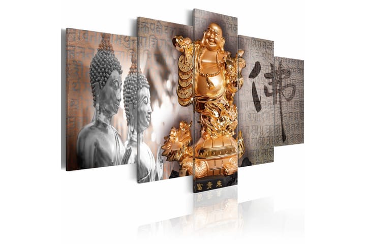 Tavla Smile To Buddha! 100X50 Flerfärgad - Artgeist sp. z o. o. - Inredning & dekor - Tavlor & konst - Canvastavla