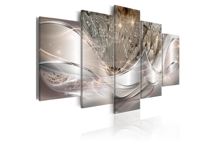 Tavla Sparkling Dandelions 100X50 Guld|Silver|Beige|Grå - Artgeist sp. z o. o. - Inredning & dekor - Tavlor & konst - Canvastavla