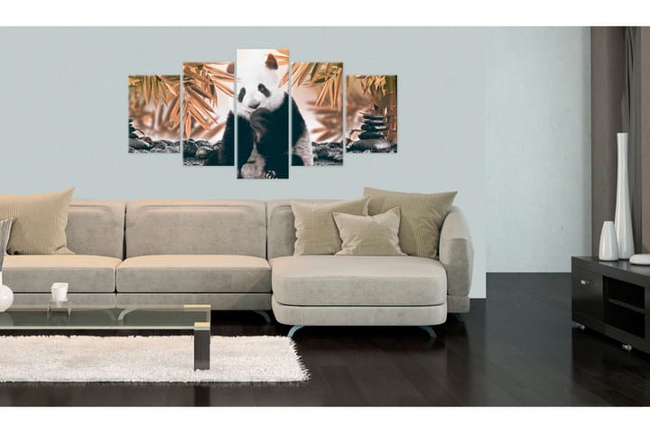 Tavla Thoughtful Panda 200X100 Beige|Grå - Artgeist sp. z o. o. - Inredning & dekor - Tavlor & konst - Canvastavla